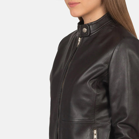 Women's Brown Biker Leather Jacket