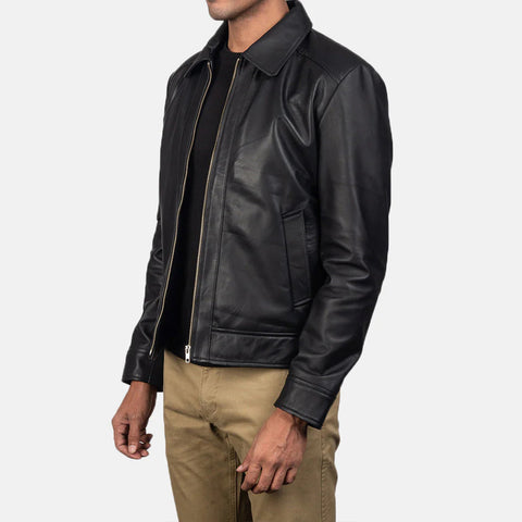 Men's Inferno Black Leather Jacket