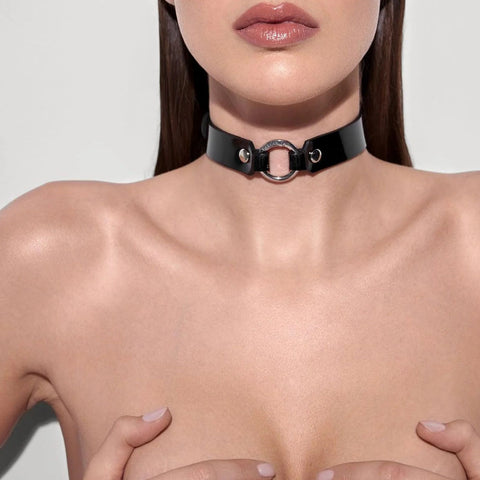 Black Leather Collar