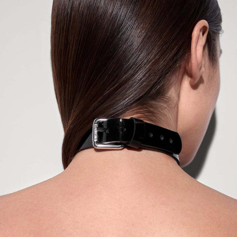 Black Leather Collar