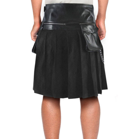 Modern Leather and Suede Kilt