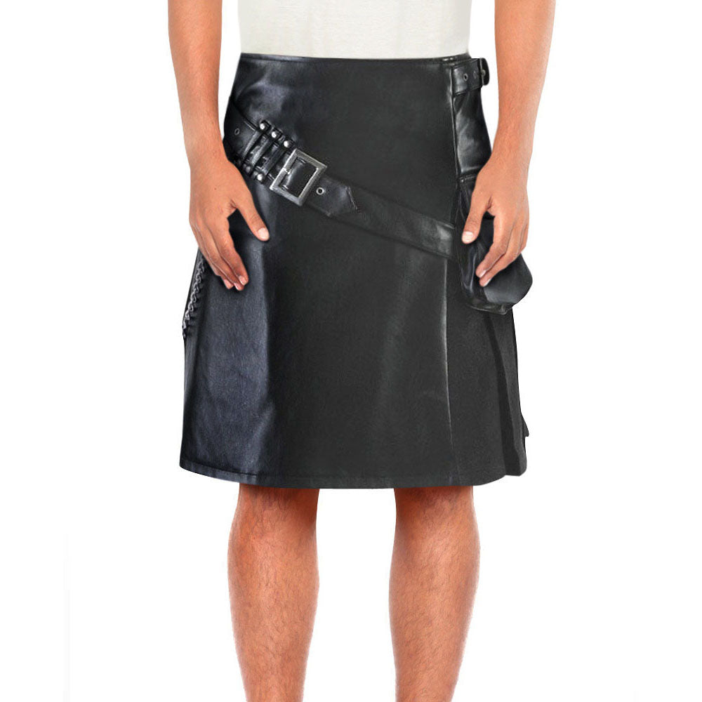 Modern Leather and Suede Kilt