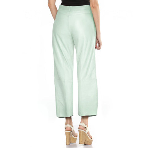 Women's Cropped Leather Pant