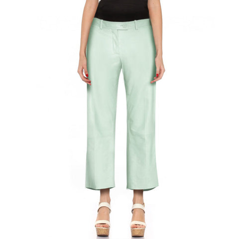 Women's Cropped Leather Pant